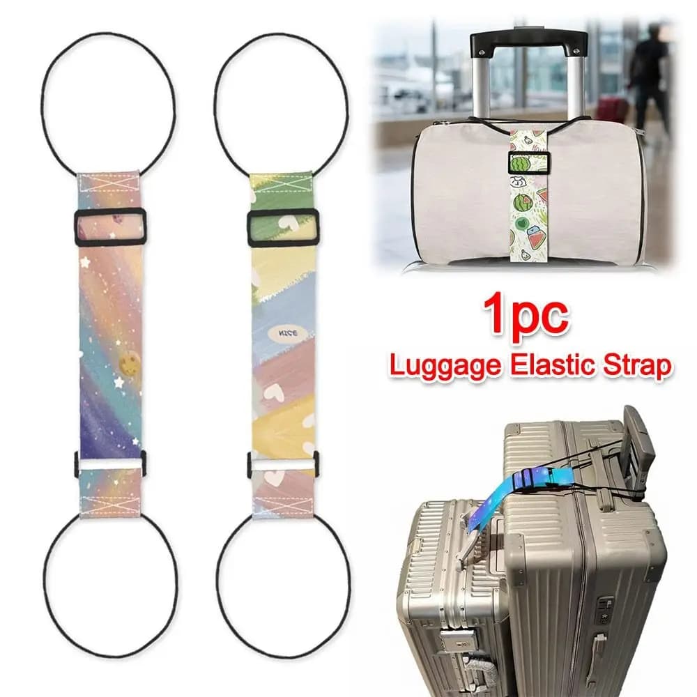 Colorful Luggage Elastic Strap Reusable Adjustable Travel Suitcase Fixed Strap Luggage Connector Straps Luggag Accessories