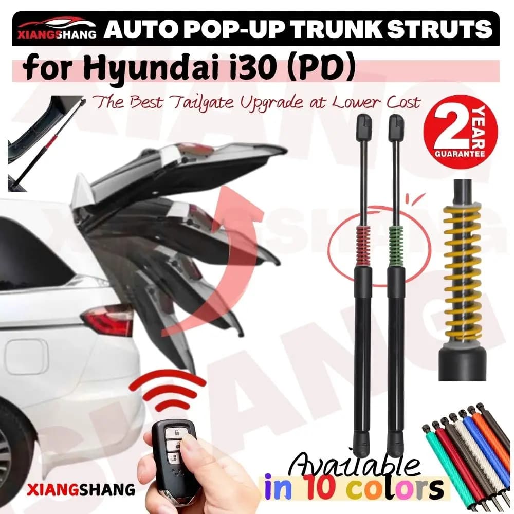 Ammortizzatori automatici per bagagliaio Hyundai i30 (PD) Hatchback 2016-presente, supporti a gas con molle per apertura automatica del portellone posteriore