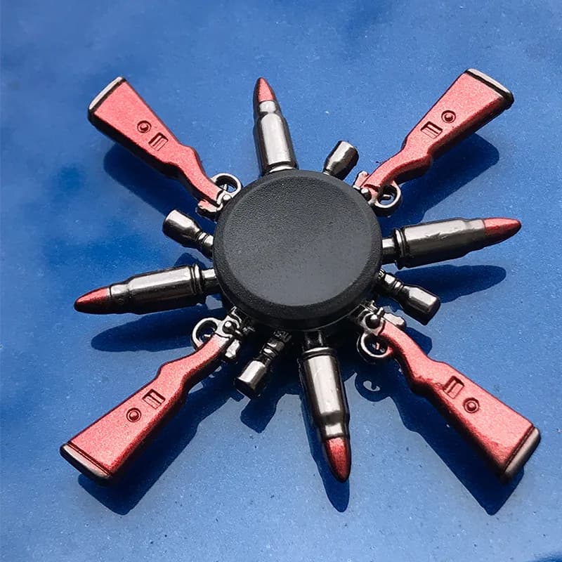 Spinner R118 per Adulti, Giocattolo Giroscopico in Metallo a Tre Dita, Anello Spinner per Bambini con Effetto Fumo