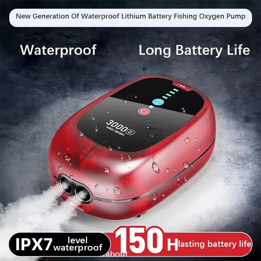 Acquario Piccola pompa di ossigeno Ricarica magnetica Ossigenazione Batteria al litio Display a LED impermeabile Muto portatile per uso domestico all'aperto