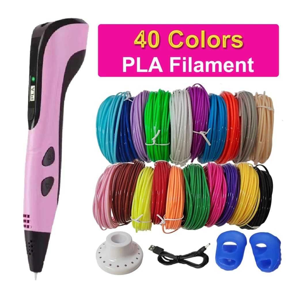 New 3D Pen for Kids Filaments PLA 3D Printing Pen Children Do-it-yourself Design Pen Type C Bring Boys Girls Christmas Birthday Gifts