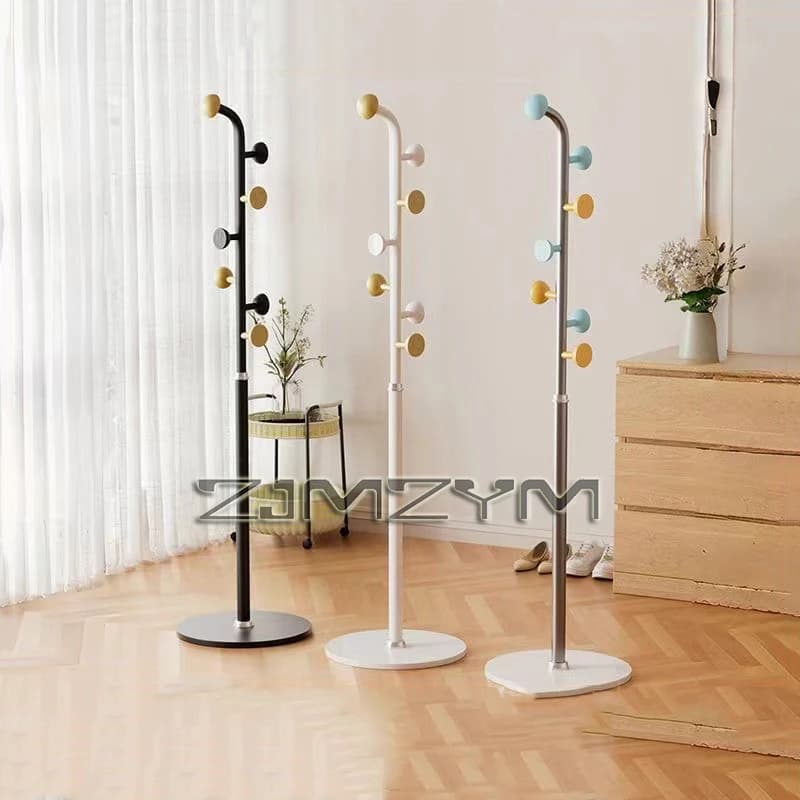 Appendiabiti da terra con appendiabiti dal design ad angolo arrotondato anticollisione per zaini e cappotti