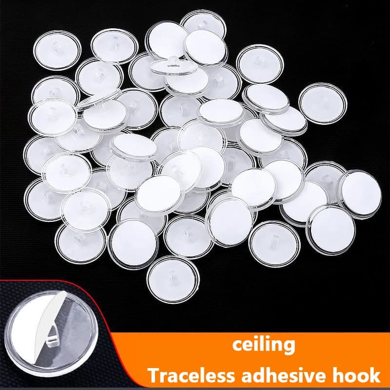 100 pz trasparente gancio di aspirazione soffitto forte Traceless piccolo disco ganci autoadesivo Poster appeso bandiera casa Wall Storage