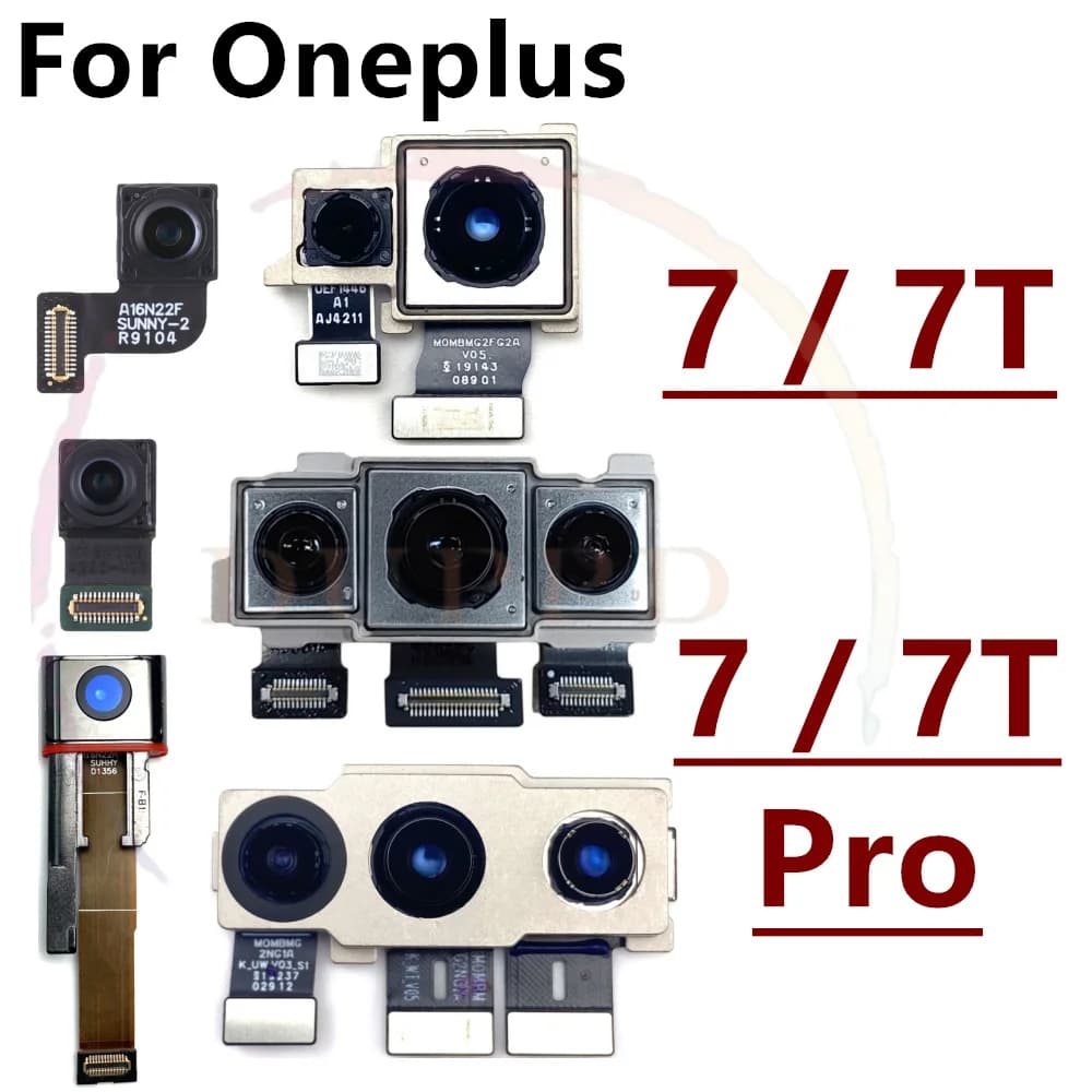 Fotocamera posteriore per Oneplus 1 + 7 7T Pro Selfie originale piccolo rivolto verso il retro grande modulo fotocamera anteriore principale riparazione parti di ricambio
