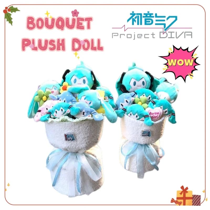 Hatsune Miku Personalità creativa di alto valore Bouquet Doll Cartoon Simpatico compleanno Laurea Regalo di San Valentino per la fidanzata