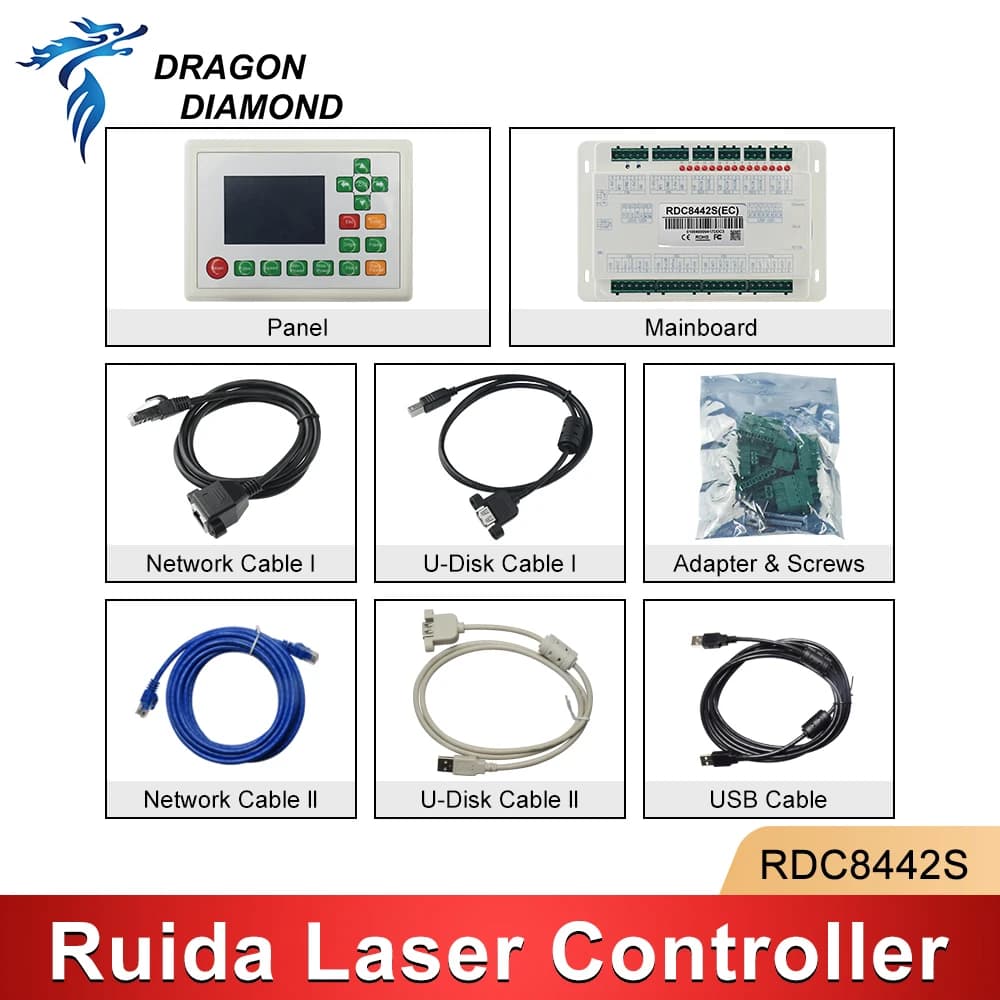 Standard Set RDC8442S(EC) Ruida CO2 Laser Controller System for CO2 Laser Engraving Cutting Machine Upgrade RDC6442G RDC6442S