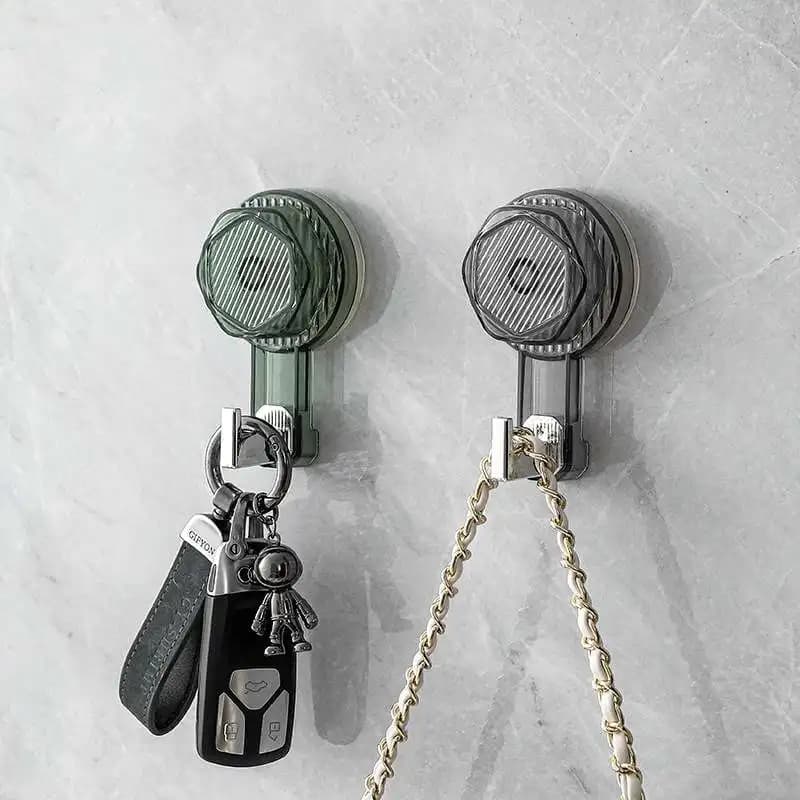 yesPowerful Suction Cup Hooks Traceless Heavy Duty Robe Towel Hook Keys Clothes Bag Hanger Hook Bathroom Kitchen Organizer Acces