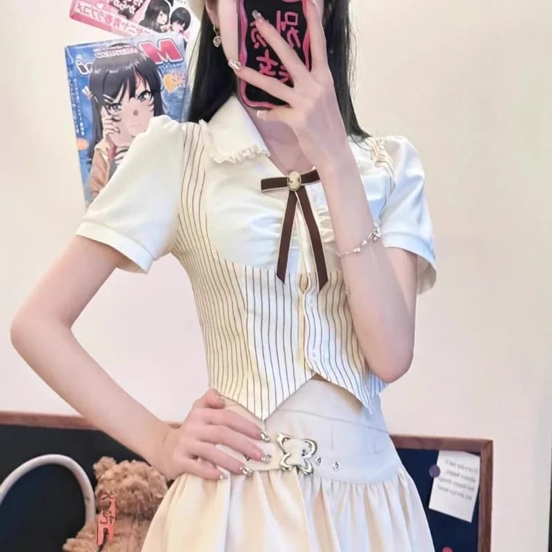 Nuovo Jk Uniforme Vestito Gonna Uniforme Scolastica Estate delle Donne Spice Girl Temperamento Delicato Vita College Vento Copertura Fianchi Uniforme Sottile