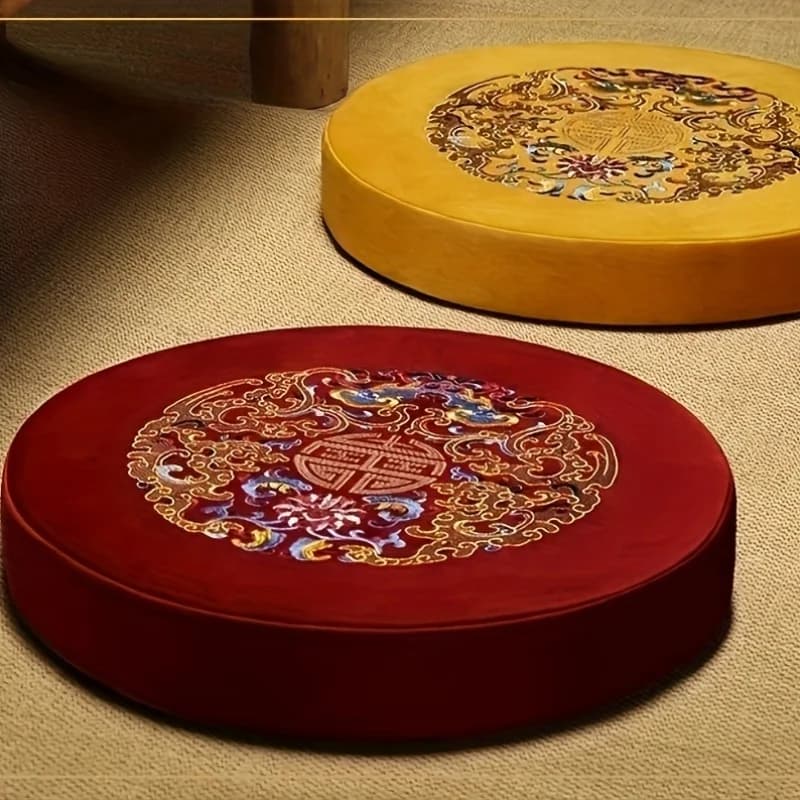 A Tatami Floor Cushion, Meditation Cushion for The Balcony Bay Window, Round Cushion, Kneeling Cushion