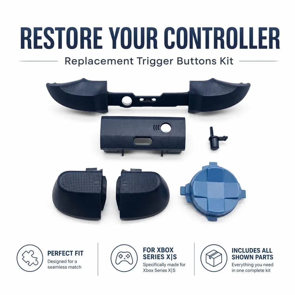 1Set Replacement Parts Bumper Trigger Buttons Kit LTRT LBRB Shoulder Trigger Buttons Set for Xbox Series X S Controller