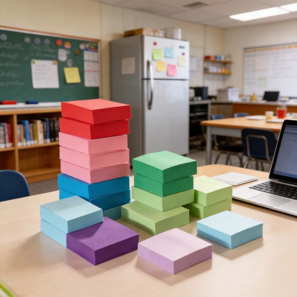 100 foglietti mini colorati di post-it, blocchetti di foglietti adesivi, posits, cancelleria, adesivi di carta, quaderni, agenda scolastica, adesivi per messaggi