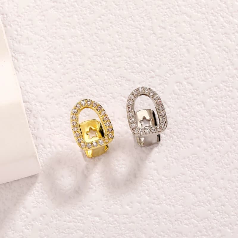 Grillz dentale singolo con zirconi CZ, stile Hip Hop, con pietre CZ complete, design cavo, lucido, per uomo e donna, gioielli