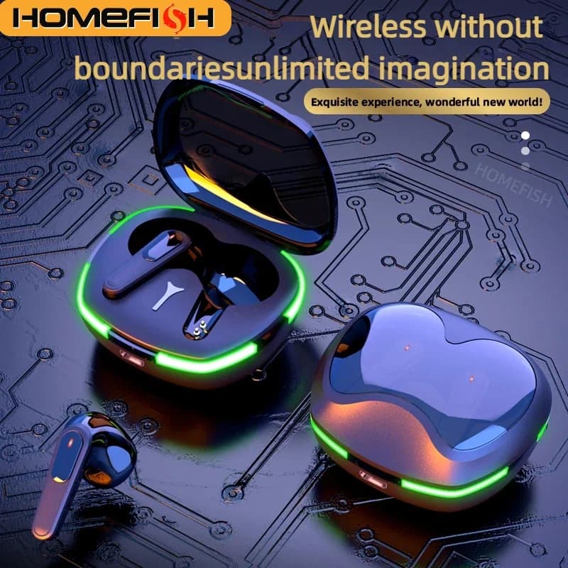 HOMEFISH Pro60 Wireless Binaurali TWS Bluetooth Mini Bluetooth Sports Headphones with Noise for Gaming