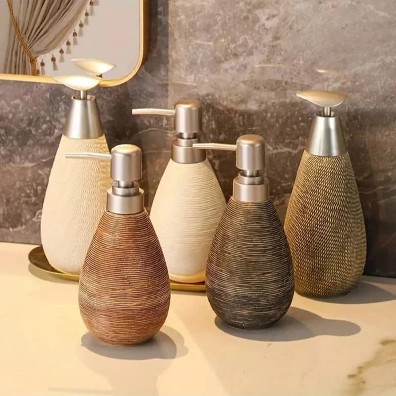 Bottiglia di gel doccia in ceramica Bottiglia di lozione Bottiglia di disinfettante per le mani Dispenser di sapone Contenitore per lozione Accessori per il bagno Prodotti