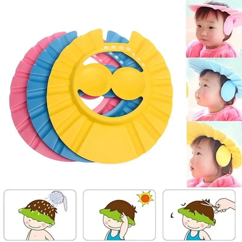 EVA Baby Shower Bathing Baby Bath for Hair Washer Shampoo Safe Adjustable Bathroom Shower for Protection