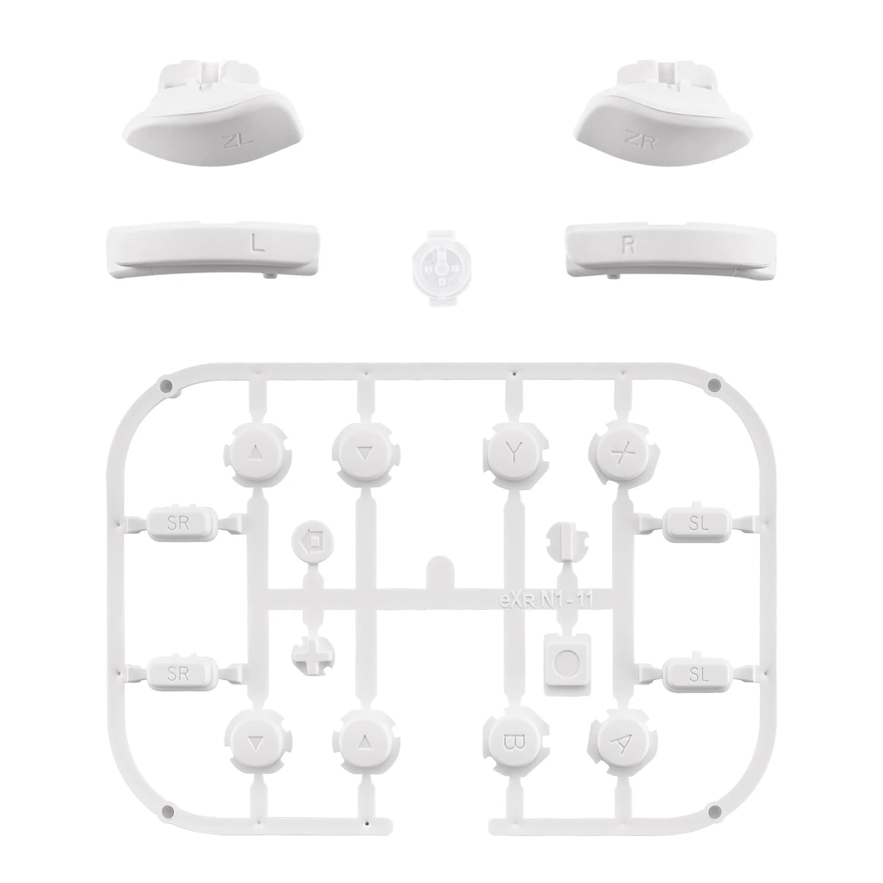 Pulsanti Set completo eXtremeRate con strumenti per NS Switch JoyCon & Switch OLED Joycon - White
