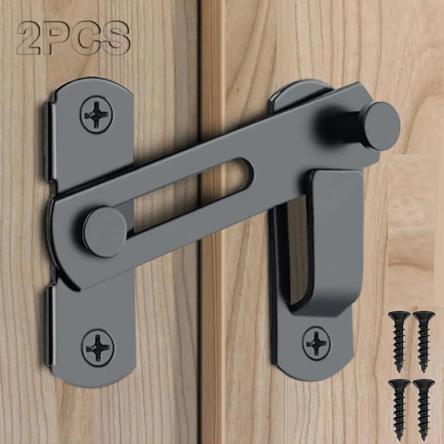 Sliding Barn Door Lock, Sliding Right-Angle Door Lock, Door Latch, Wine Cooler, Closet, Window Lock Stopper, Baby Safety Lock