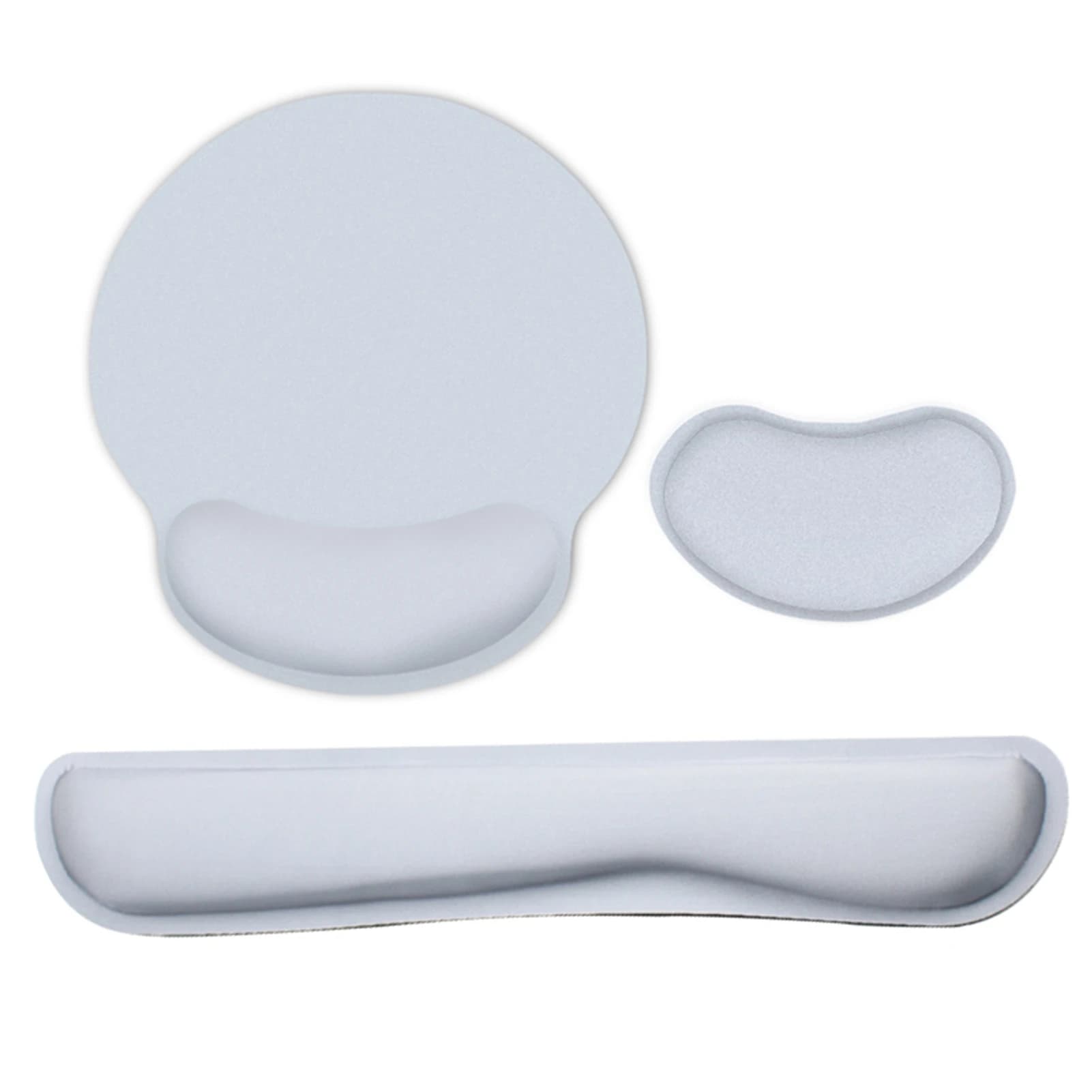 Set Ergonomico con Poggiapolsi per Tastiera in Memory Foam e Tappetino Mouse con Base Antiscivolo in Gomma e Tessuto