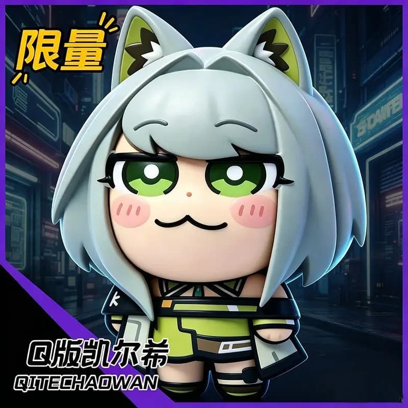 Arknights Kal'tsit Anime Pvc Q version Figures Anime Gift Collection Series Model Car-mounted scene decoration Christmas Gift