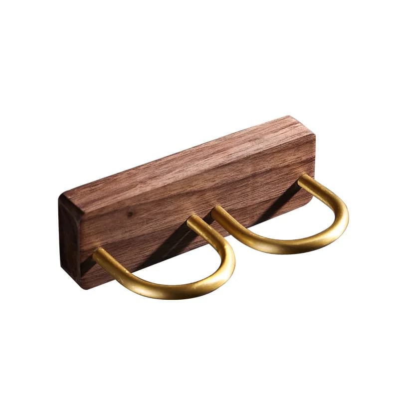 Portaoggetti da bagno in legno massello per spazzolino elettrico, porta rasoi e accessori da toeletta, da parete, accessori per il bagno