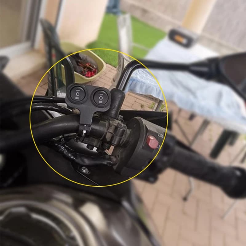 Interruttore fari moto da 22 mm Faretto Pulsante fendinebbia Retro Moto Pit Dirt Bike Accessori moto