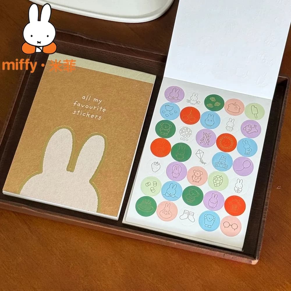 Libro di Adesivi Miffy Carini, Materiale per Scrapbooking e Diario Fai-da-Te, Decorazioni per Collage Femminili, Forniture Artistiche, Regalo Artigianale Fatto a Mano