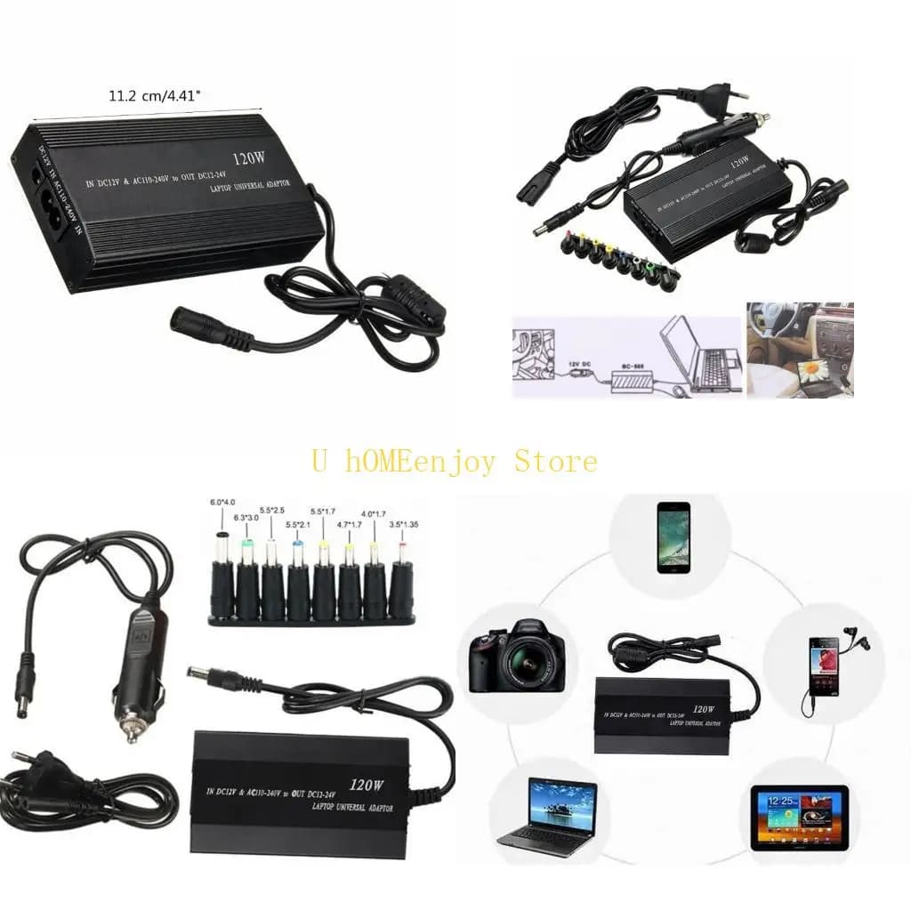 B0KF Household Car 120W Laptops Travel Adapters for Car Household Electronics