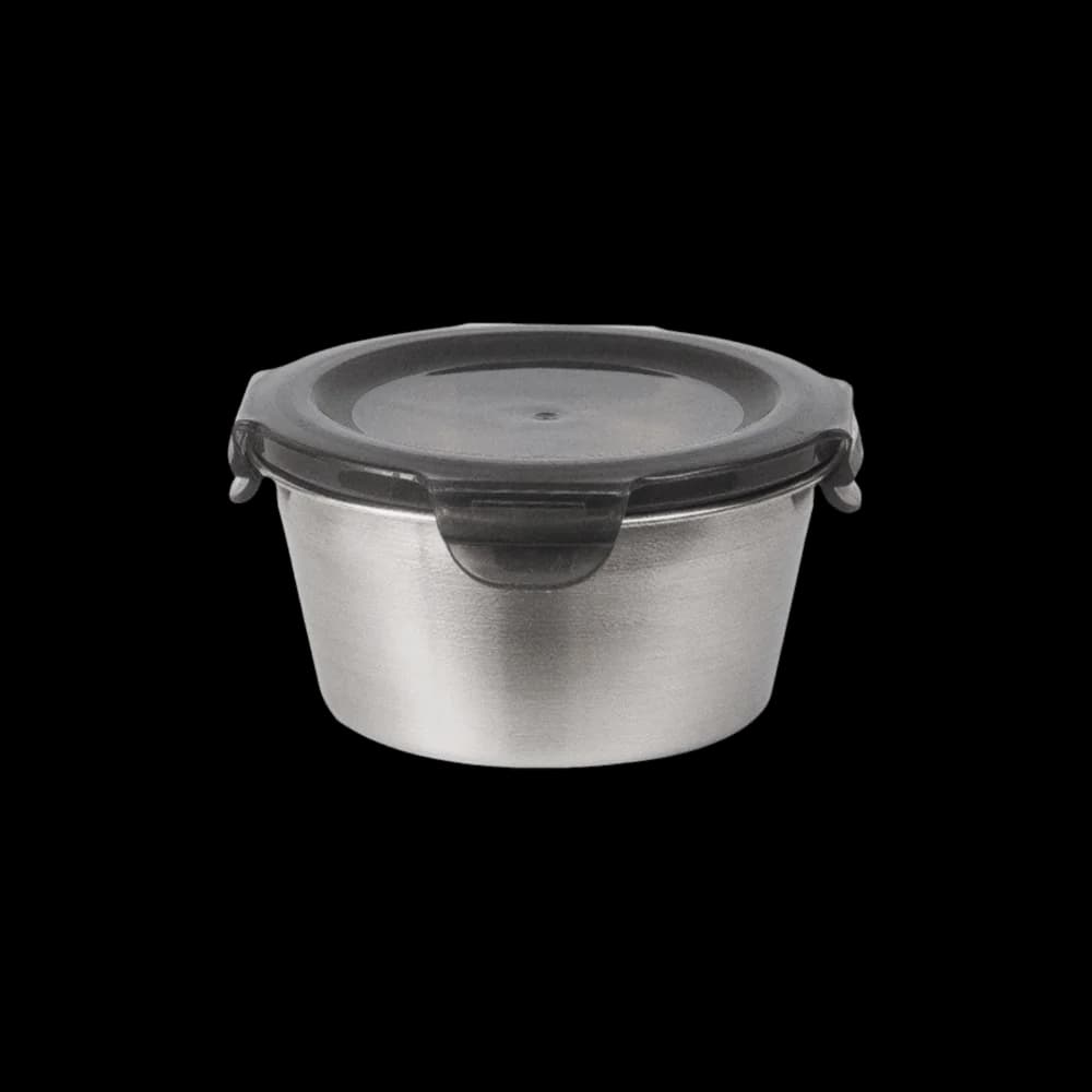 Contenitore per Alimenti in Acciaio Inox Rinforzato, Scatola Sigillata Rotonda per Frigorifero, Contenitore Anti-perdita Pratico per Conservazione Alimenti