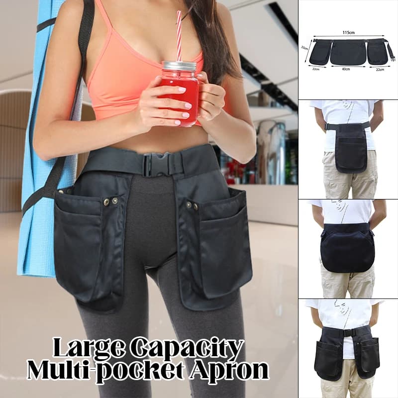 Outdoor Sports Waist Apron Tool Kit Multi Pocket Waist Belt Ultralight Unisex Bicycle Fishing Running Bag
