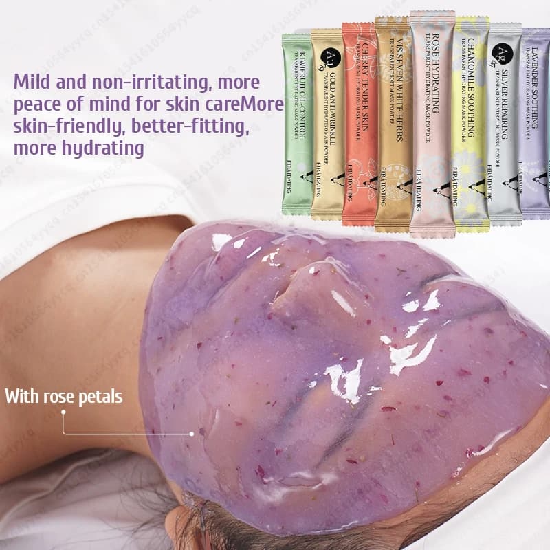 Mask in Powder Idrogel Soft Moisturizing for Salon SPA, Skin Care of Face, Whitening, Collagen of Rose, Peel-Off Fai-da-Te, Rubber Mask for Face
