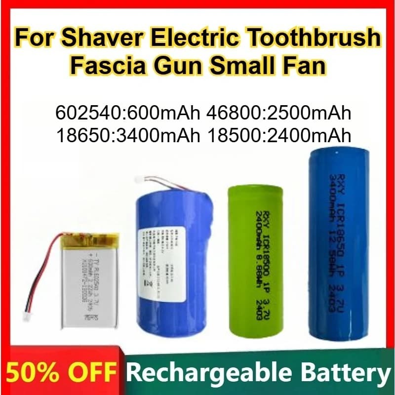 Lithium battery 18650 3.7V 3400mAh 2500mAh for shaver Electric toothbrush Small fan Built-in rechargeable battery