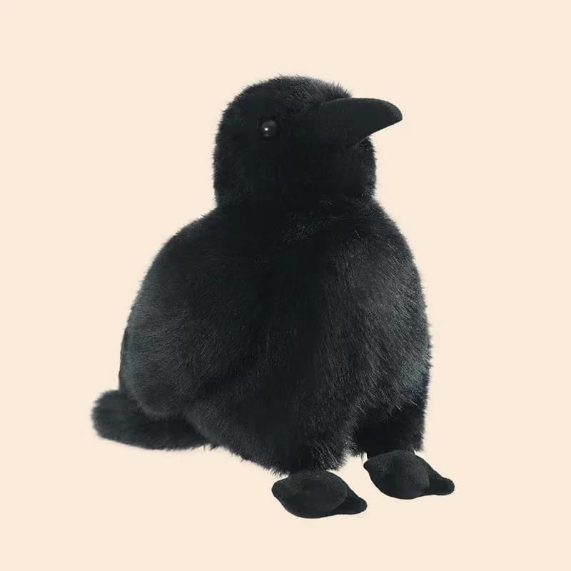 Simulation Crow Doll Plush Toy 15/25/35 Cm Handmade Cartoon Anime Cute Pillow Cushion Home Decor Kids Birthday Gift