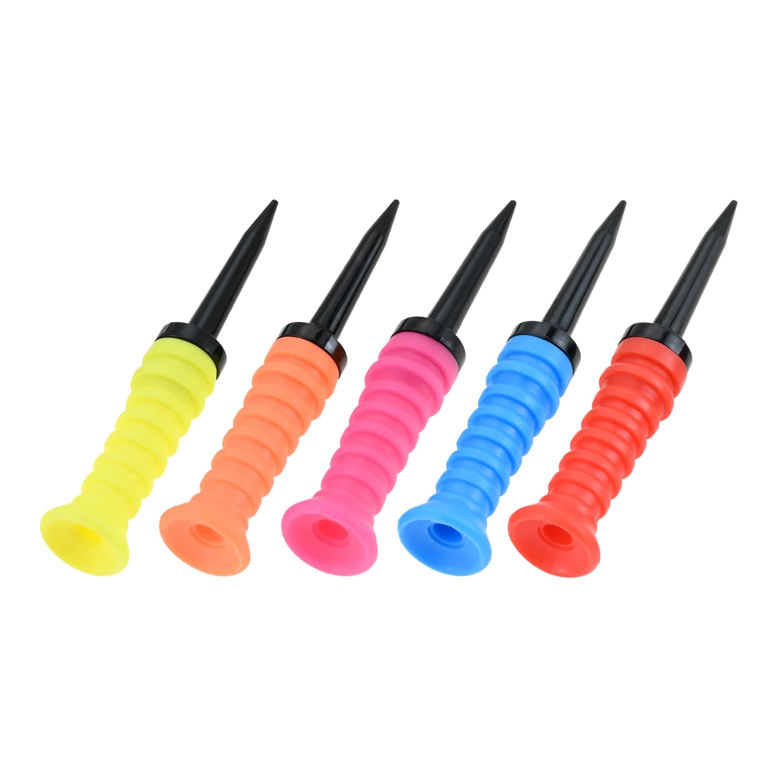 5 pezzi in gomma morbida con cuscino superiore in plastica Tees da golf Porta palline 83mm Riduce l'attrito Durevole Accessori per la pratica dell'allenamento del golf