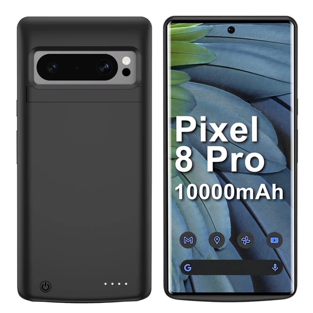 Cover Powerbank da 10000mAh per Google Pixel 6 7 8 Pro, custodia con batteria esterna, caricabatterie portatile, power bank per Pixel 8 7 6.