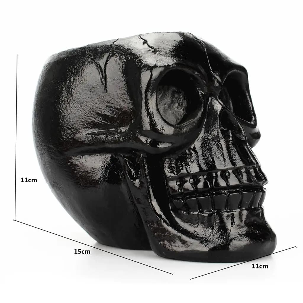 Halloween Skull Storage Tube Creative Resin Makeup Brush Holder Storage Box for Bathroom Vanity Organizer