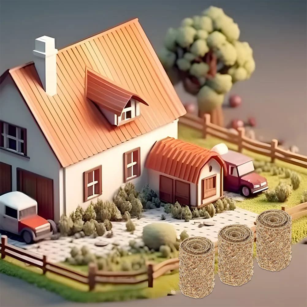 8Pcs Miniature Hay Block Set Realistic Faux for Dollhouse Accessories Micro Landscape Scene Decoration