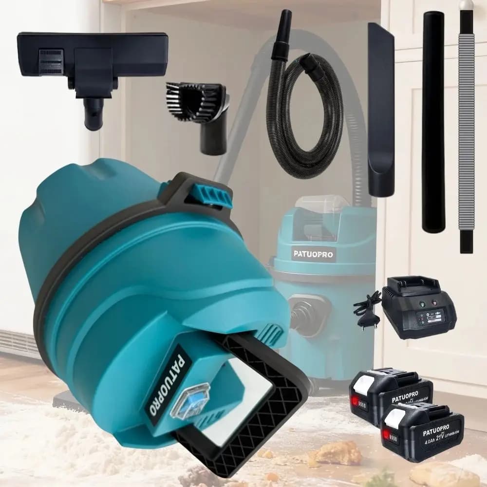 PATUOPRO Cordless Wet/Dry Aspirapolvere 10L Multifunzione Pavimento Polvere Auto Pet Capelli Pulizia Strumento di Potere Per Makita 18V Batteria