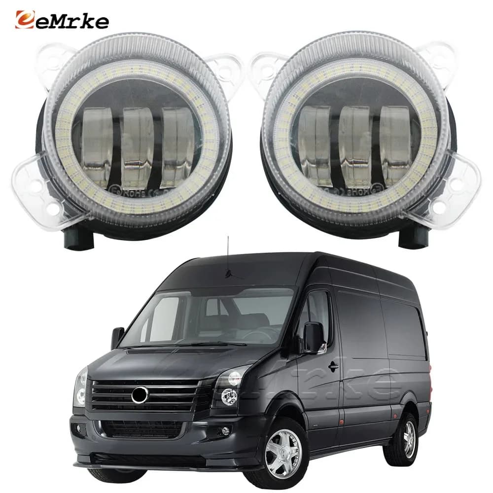 Led fendinebbia group for Volkswagen LT / Crafter 30-35 30-50 2006-2011 Angel Eyes DRL Ring front Daytime Running Lamp Car PTF