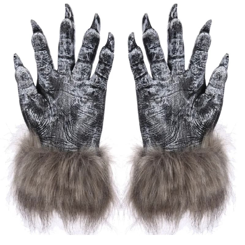 Halloween Mannaro Wolf Gloves Ghost Festival Horror Gloves For Long Hair Gloves Vinyl Wolf Gloves