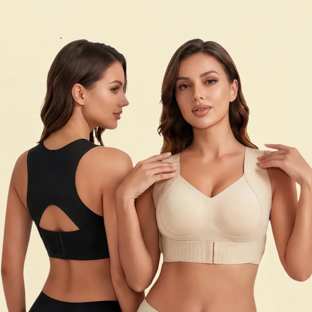 Women's Jelly Bra Posture Correcting Breathable Push-Up Anti-SaggingLifting Sports Bra Running Yoga Everyday Wire-Free Bra