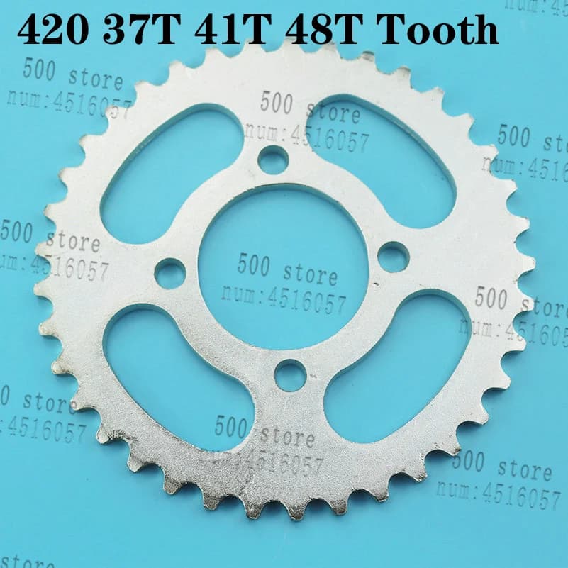 Il trasporto libero 420 37T 41T 48T Dente Catena Posteriore Pignone 52mm Per Cinese ATV Quad Pit Dirt Bike Go Kart Moto