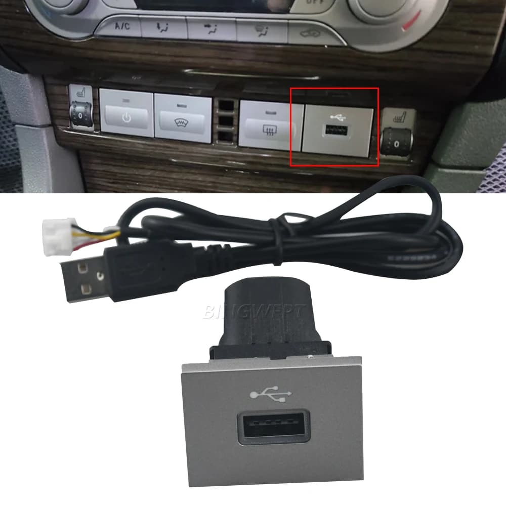 12V/24V Auto USB Caricatore Adattatore di Ingresso Presa Flash Cavo di Interfaccia Accessori Per Ford Focus 2 Mk2 2009-2011