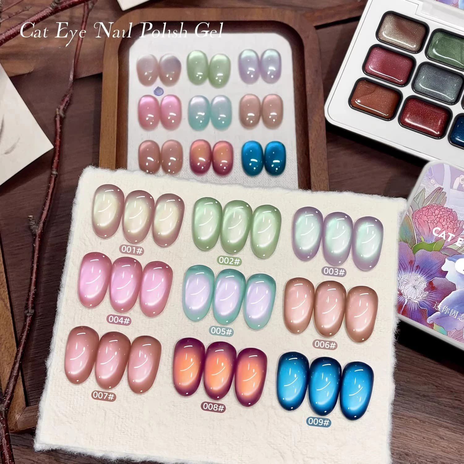 Smalto Gel per Unghie Effetto Occhio di Gatto in 9 Colori, Alta Saturazione, Popolare, Semi-Solido, UV/LED, per Manicure Professionale