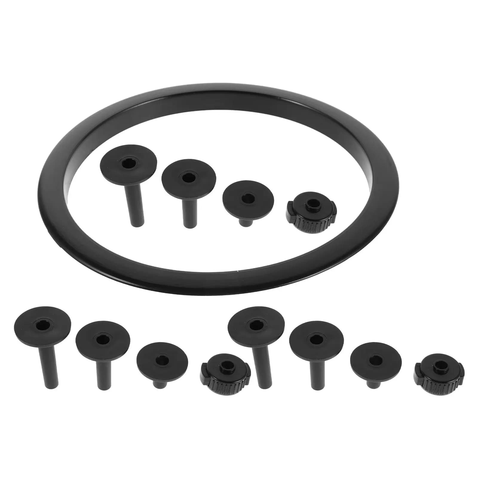 Set di accessori: Protezioni in plastica per piatti, tappi a sgancio rapido, protezioni per cerchio del grancassa, pad per batteria, per kit hardware batteria