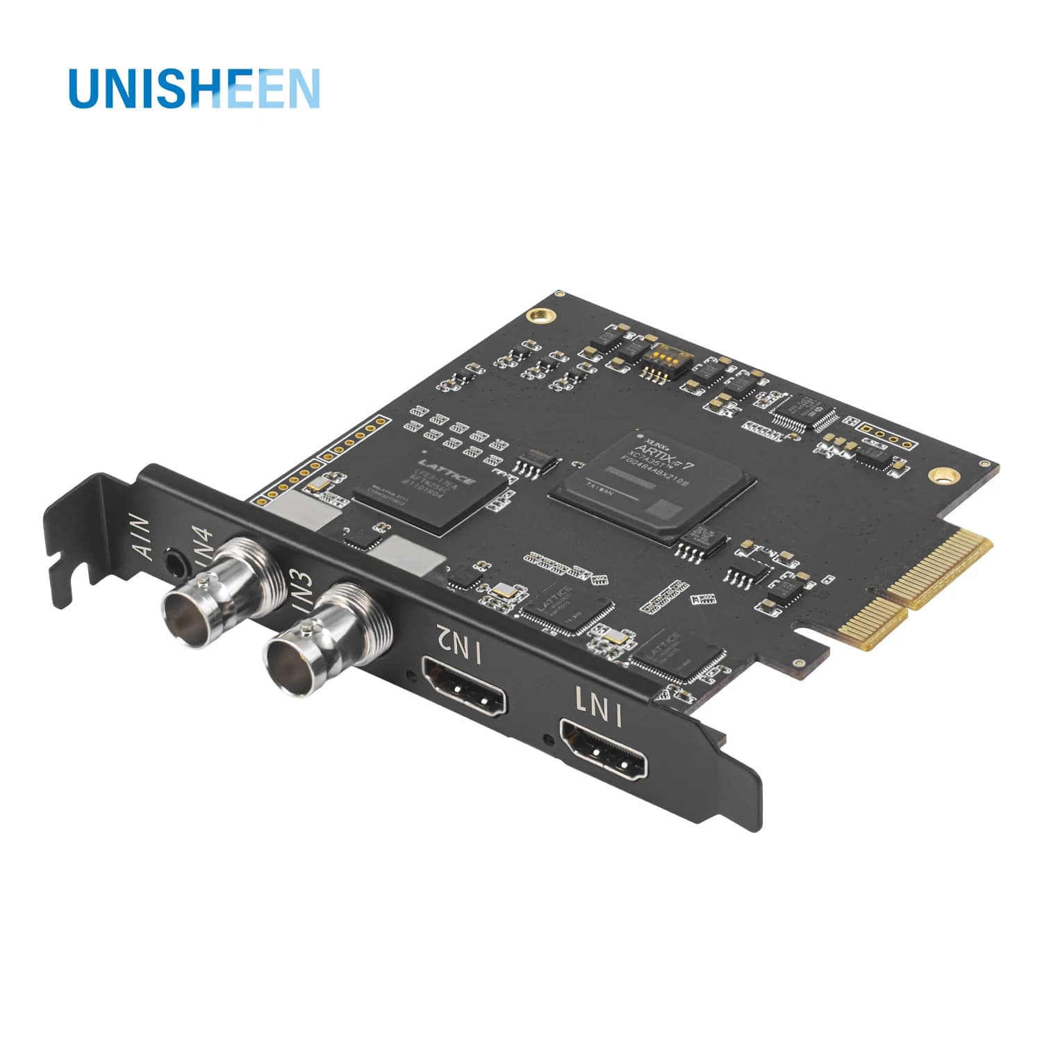 UNISHEEN Zoom 1080p OBS Vmix Wirecast Streaming 4 canali HDMI SDI Trasmissione PCI Express HD Scheda di acquisizione video Box win11 Linux