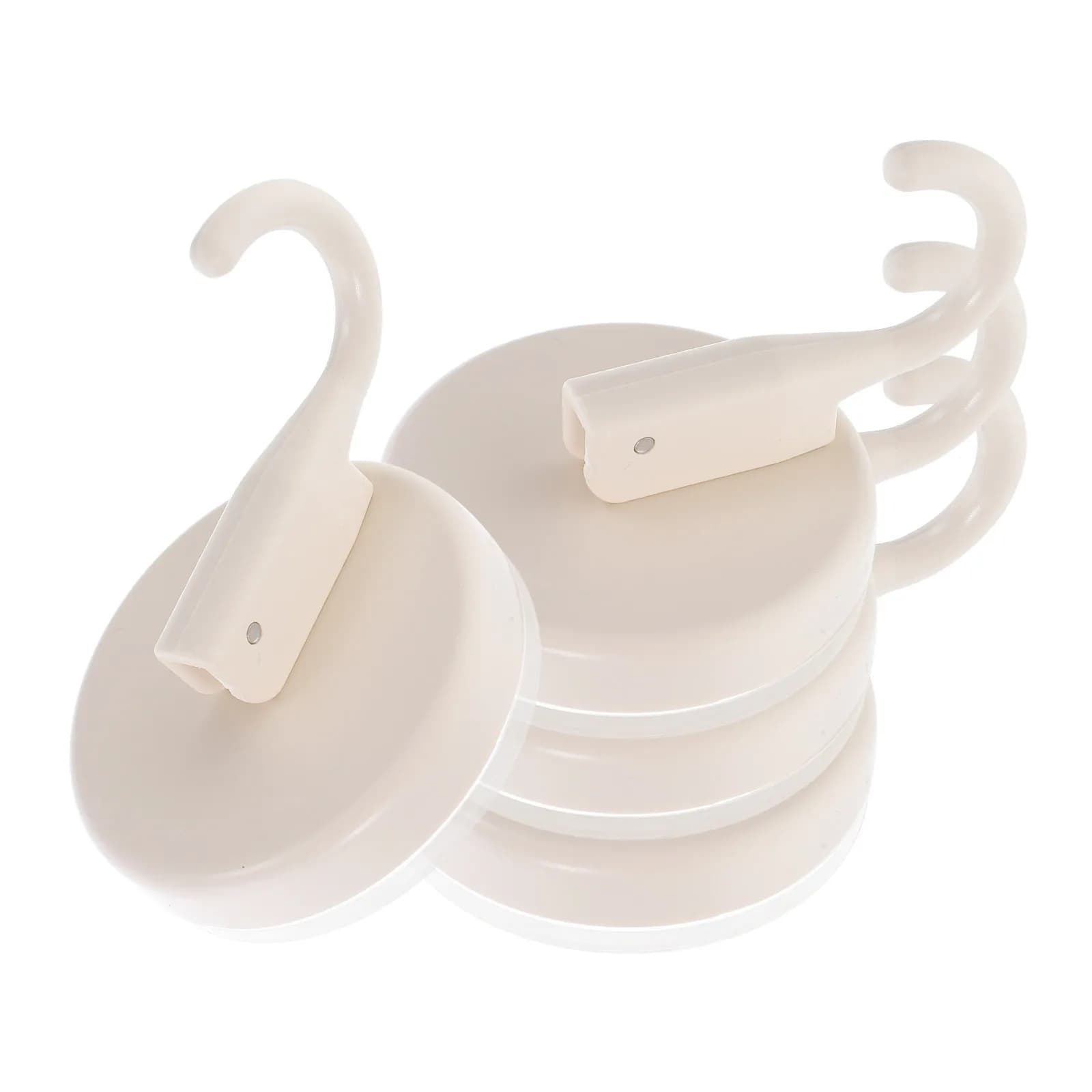 4Pcs Heavy Duty Suction Cup Hooks White No-Drill Removable Reusable Non-Marking for Bathroom Kitchen Shower Tile Glass Mirror