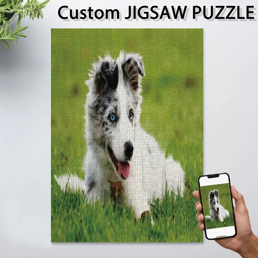 35/300/500/1024pcs Personalized Custom Photo Puzzle Pet Photos Puzzle Ideal Gifts For Him Her Family Friends Children