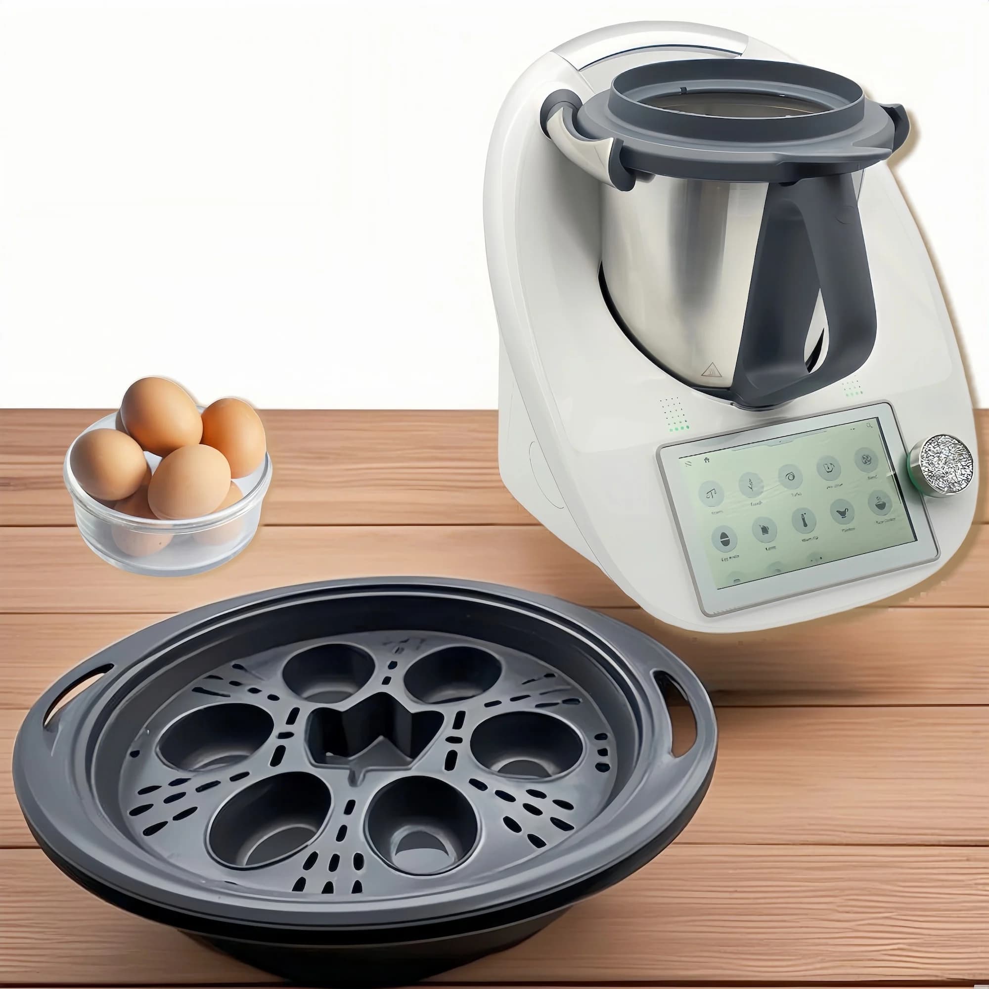 Crown Egg Steamer Steam Egg Cooking Bowls for 7 holes domestic eggs 7 grills compatible with the TM5 TM6 TM31 blender