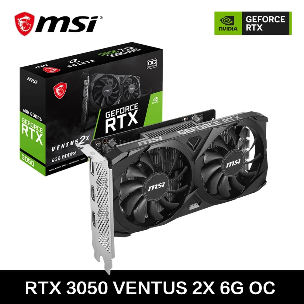 AliExpress Collection MSI GeForce RTX 3050 VENTUS 2X XS 8G OC scheda grafica da gioco 8GB GDDR6 128-bit HDMI DP pci-e 4.0x8 6pin