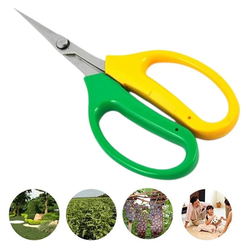Multifunctional Alice Garden Scissors Sturdy Garden Fruit and Grape Pruning Shears with Soft Handles and Curved Blades